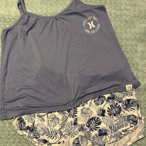 Hurley Spaghetti Strap Shorts Pajamas Set
